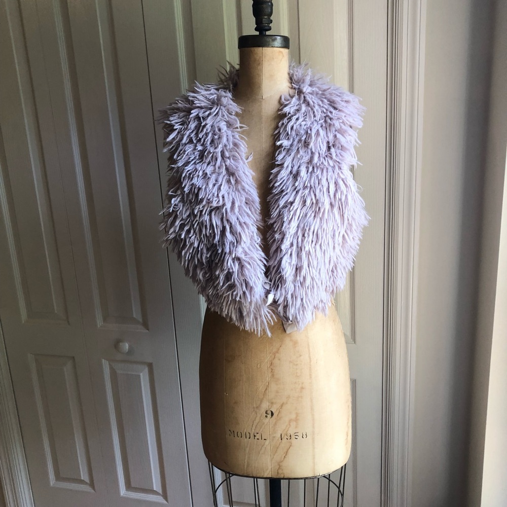 Forever21 Lilac Fuzzy Vest